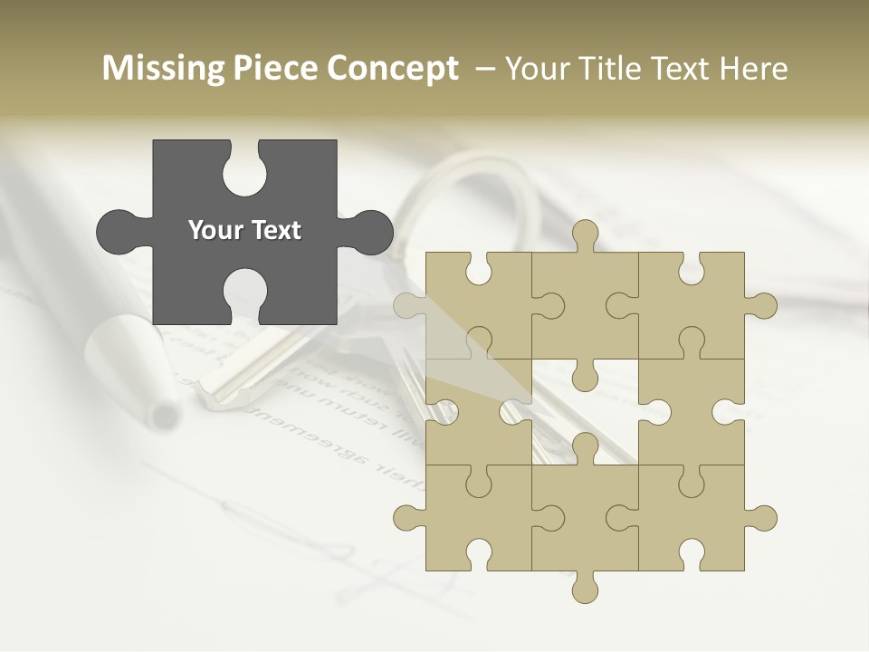 Successful White Pen PowerPoint Template