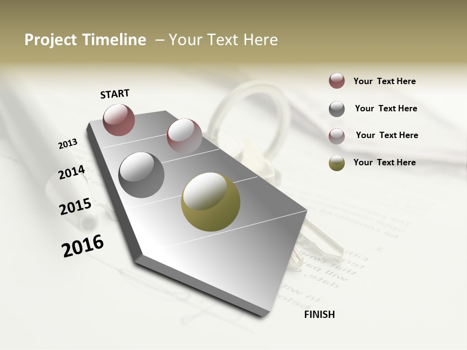 Successful White Pen PowerPoint Template