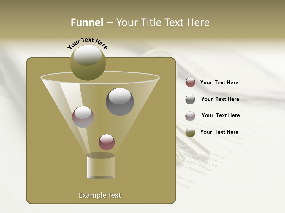 Successful White Pen PowerPoint Template
