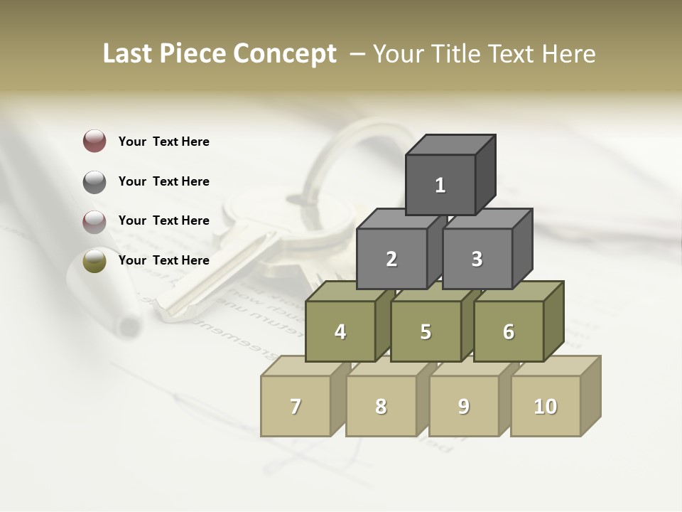 Successful White Pen PowerPoint Template