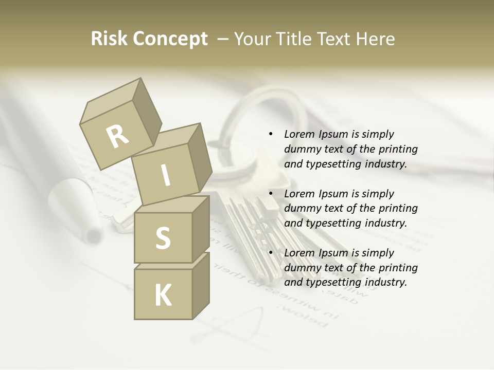 Successful White Pen PowerPoint Template
