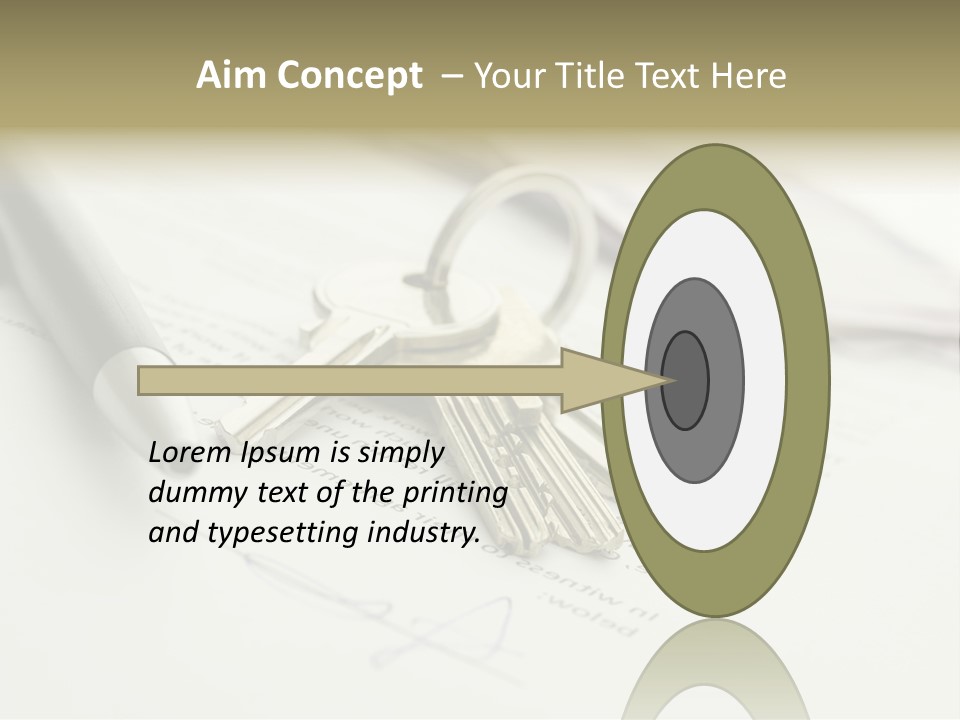 Successful White Pen PowerPoint Template