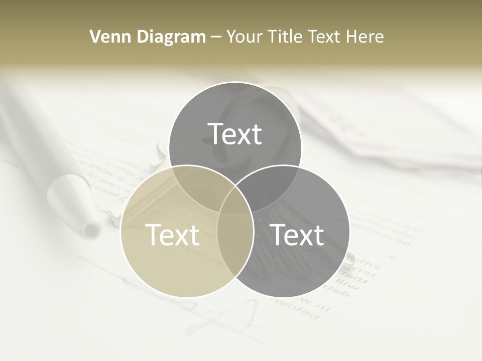Successful White Pen PowerPoint Template