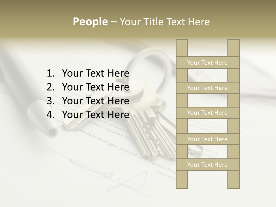 Successful White Pen PowerPoint Template