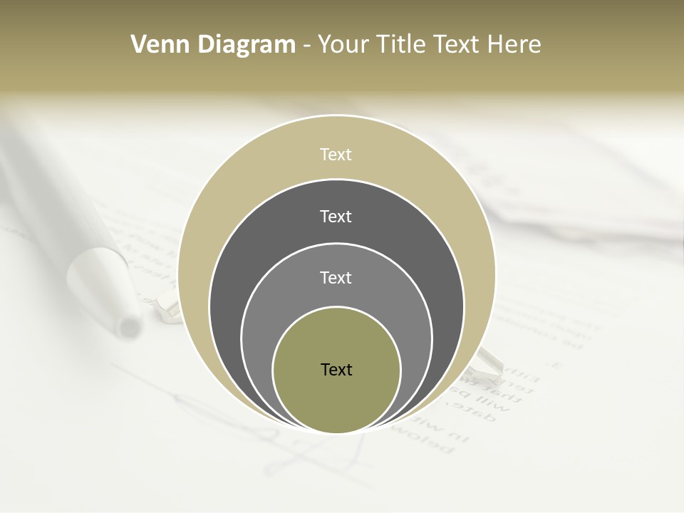 Successful White Pen PowerPoint Template