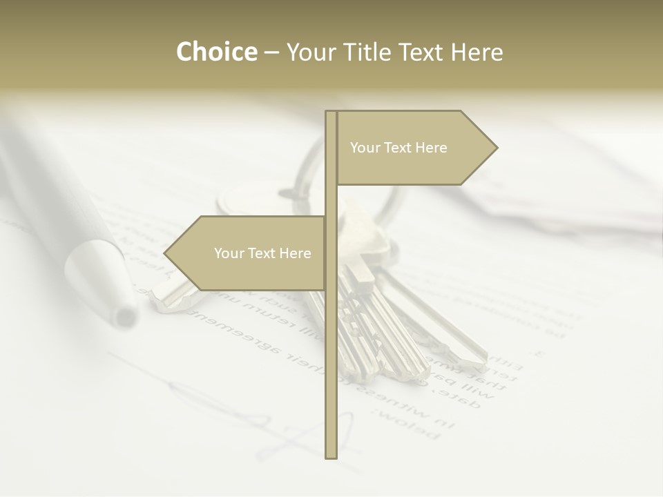 Successful White Pen PowerPoint Template