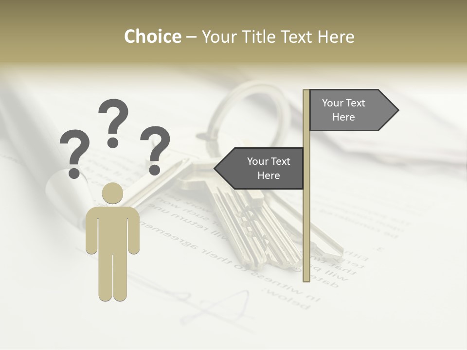 Successful White Pen PowerPoint Template