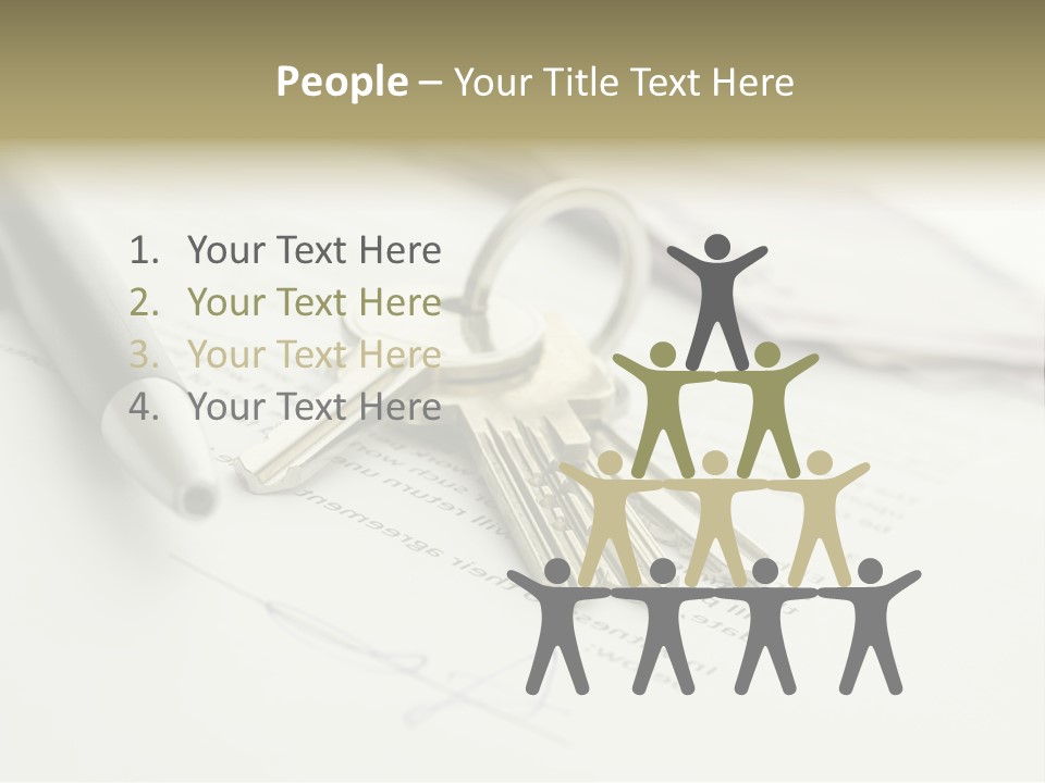Successful White Pen PowerPoint Template