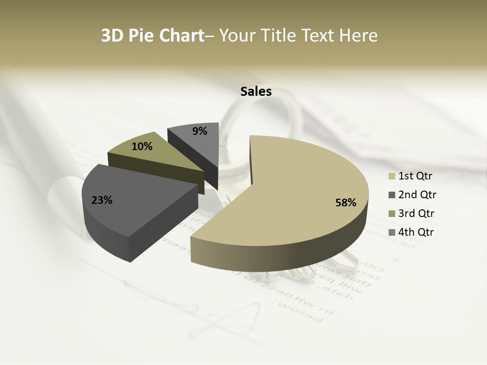 Successful White Pen PowerPoint Template