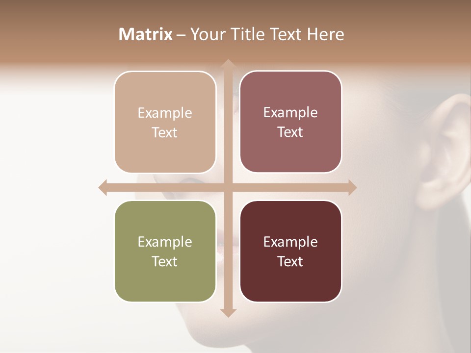 Portrait Bright Hair PowerPoint Template