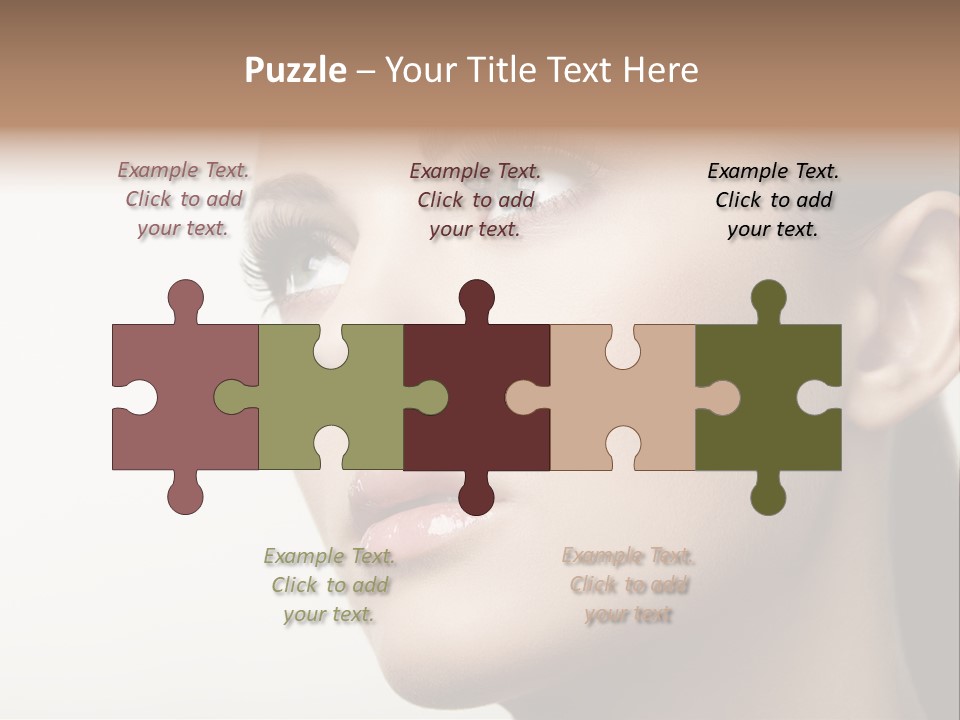 Portrait Bright Hair PowerPoint Template