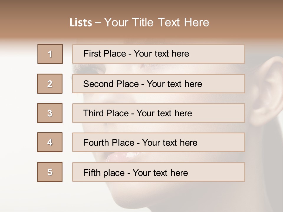 Portrait Bright Hair PowerPoint Template