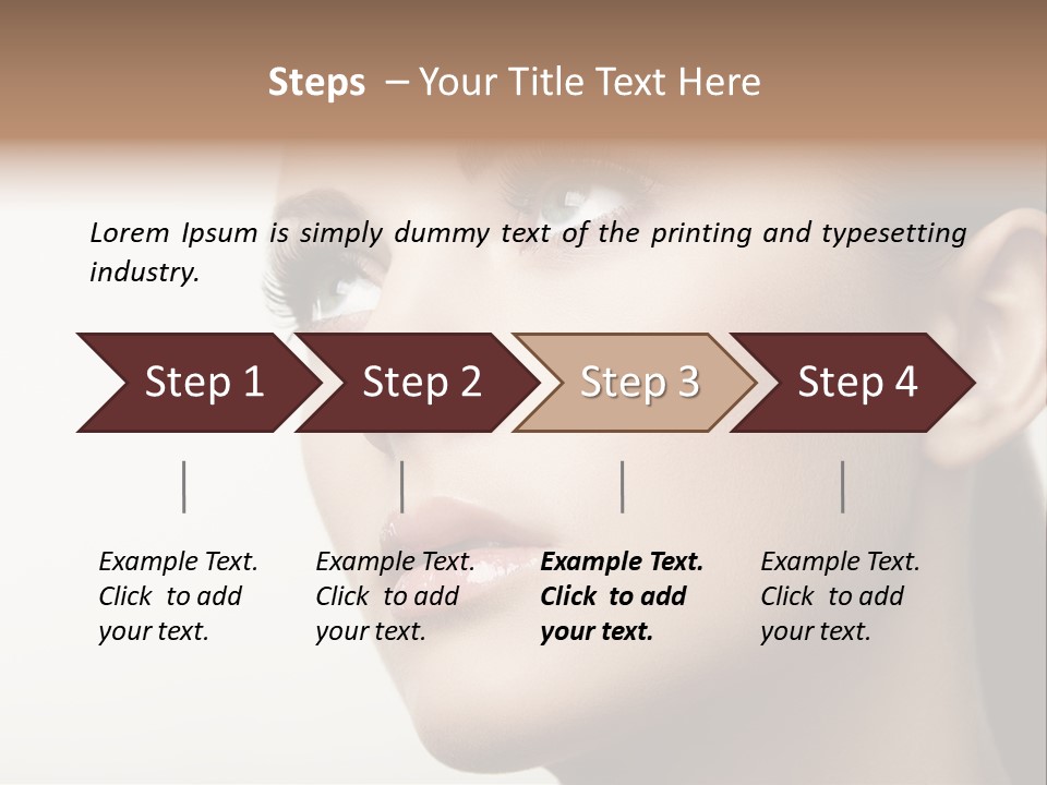 Portrait Bright Hair PowerPoint Template