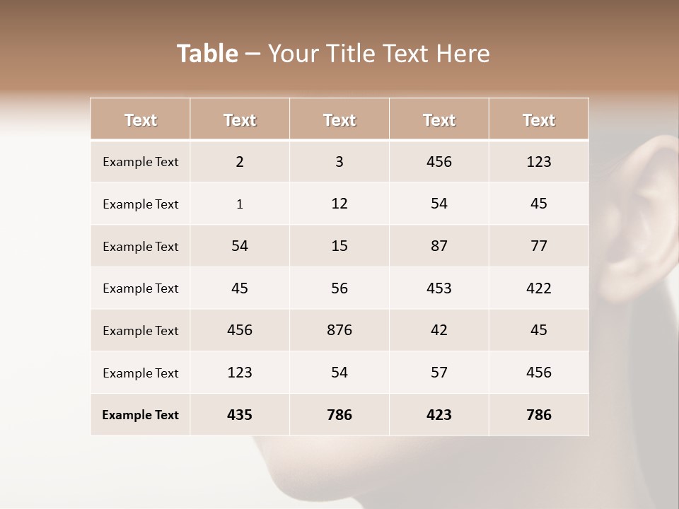 Portrait Bright Hair PowerPoint Template