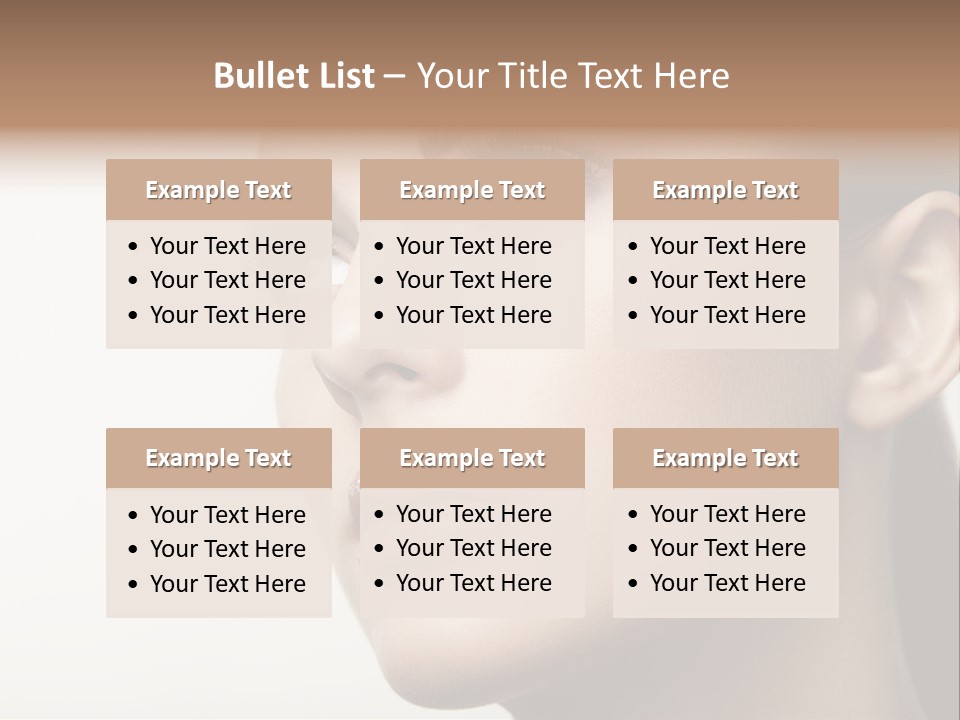 Portrait Bright Hair PowerPoint Template