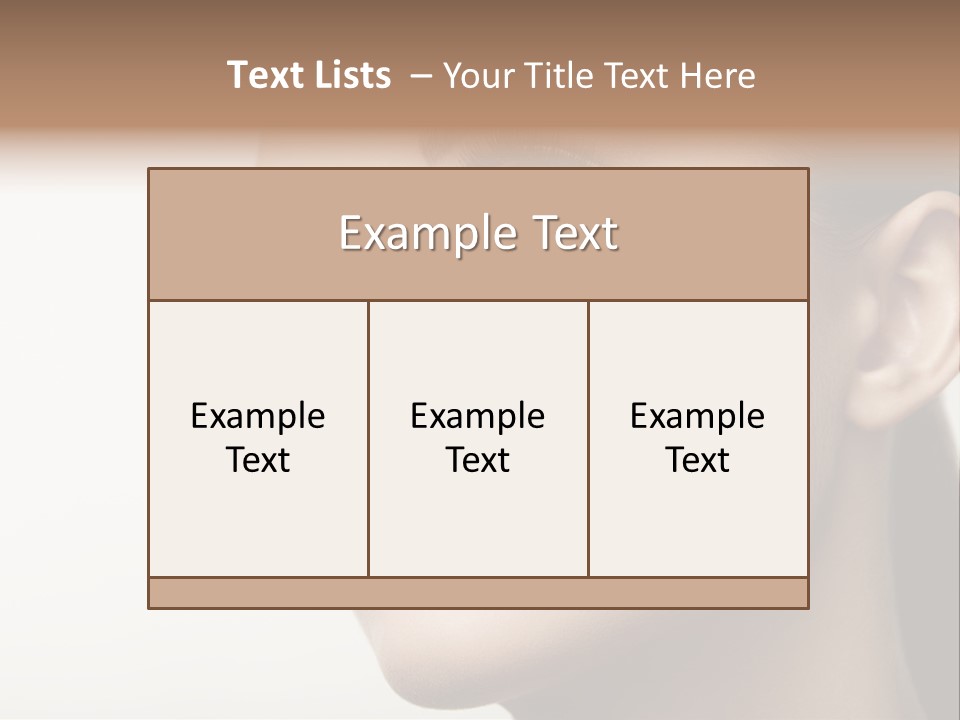 Portrait Bright Hair PowerPoint Template