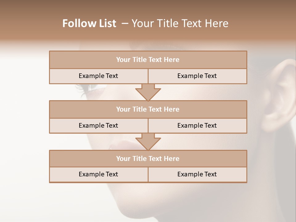 Portrait Bright Hair PowerPoint Template
