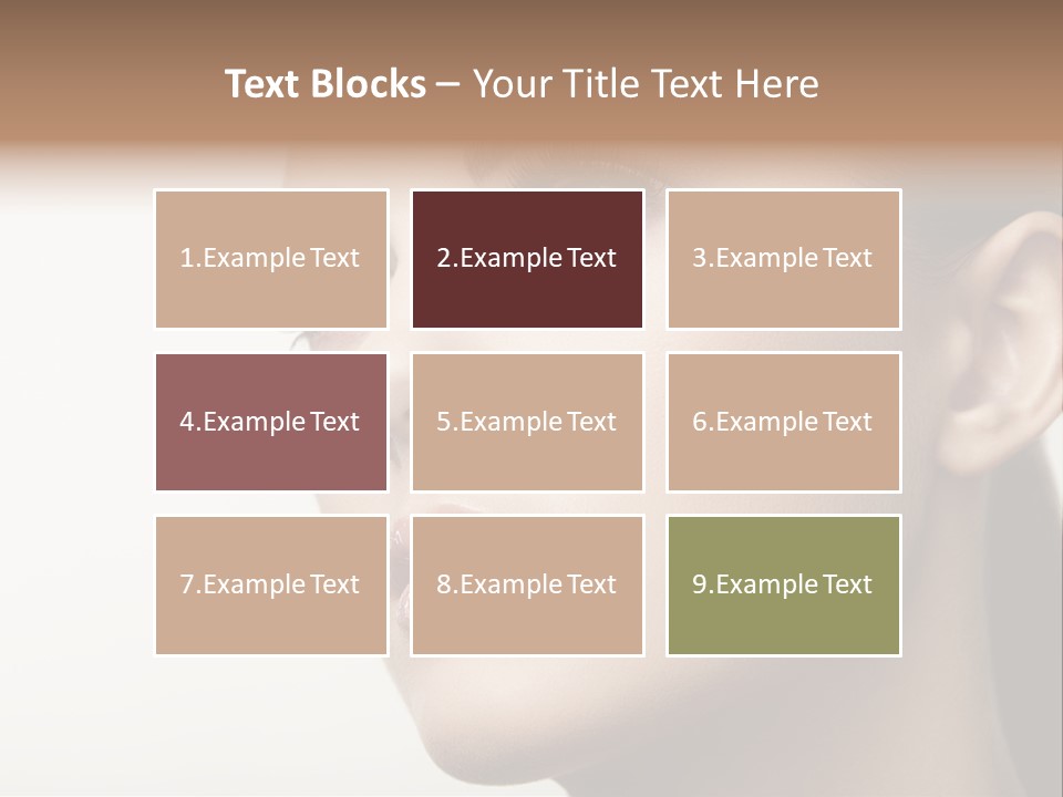 Portrait Bright Hair PowerPoint Template