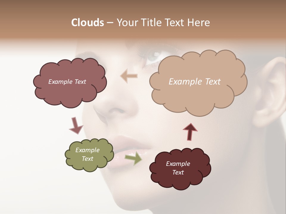 Portrait Bright Hair PowerPoint Template