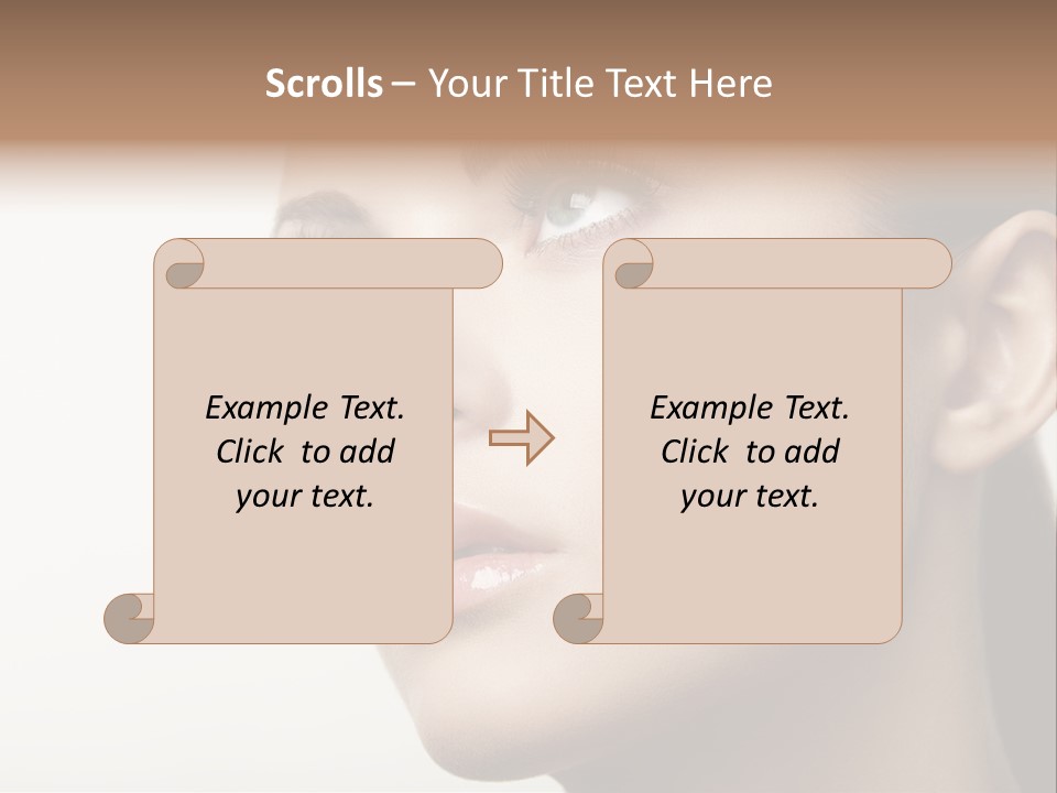 Portrait Bright Hair PowerPoint Template
