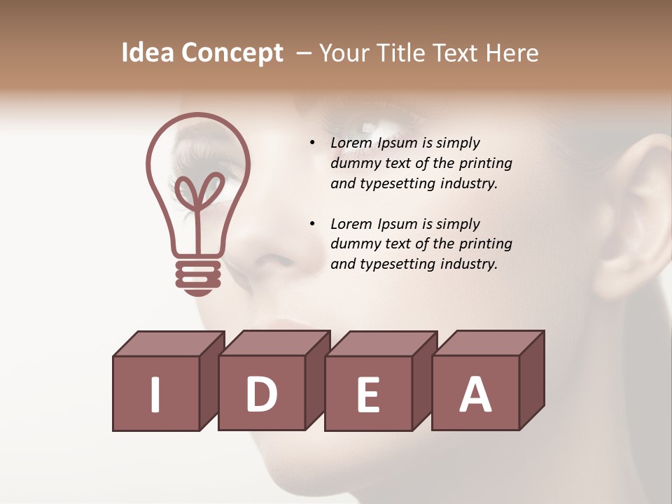 Portrait Bright Hair PowerPoint Template