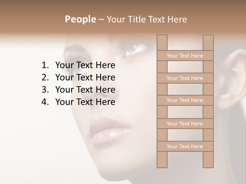 Portrait Bright Hair PowerPoint Template