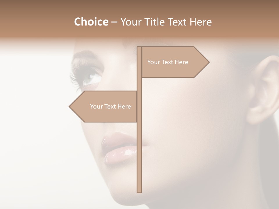 Portrait Bright Hair PowerPoint Template