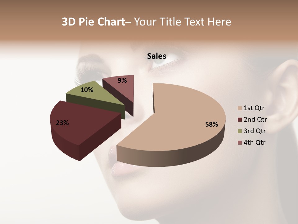 Portrait Bright Hair PowerPoint Template