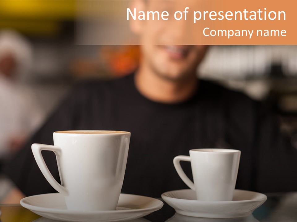 Male Espresso Retail PowerPoint Template