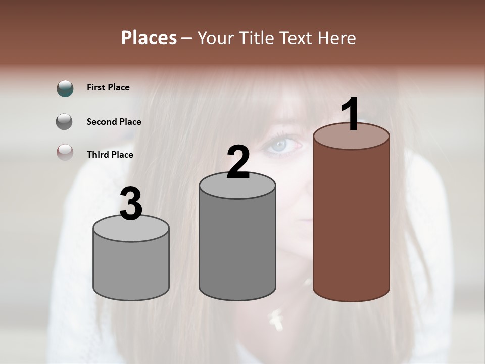 Brunette Pubescent Child PowerPoint Template