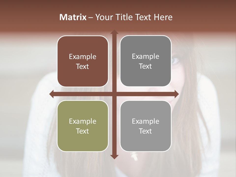 Brunette Pubescent Child PowerPoint Template