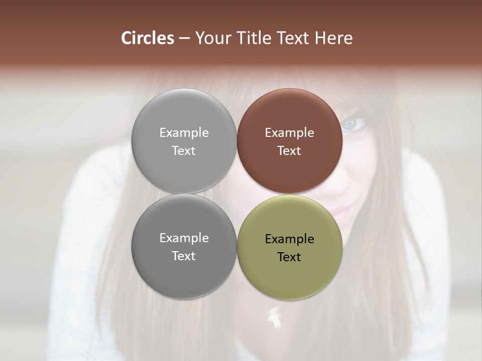 Brunette Pubescent Child PowerPoint Template