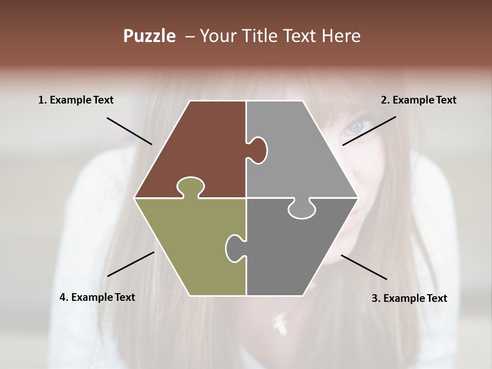 Brunette Pubescent Child PowerPoint Template