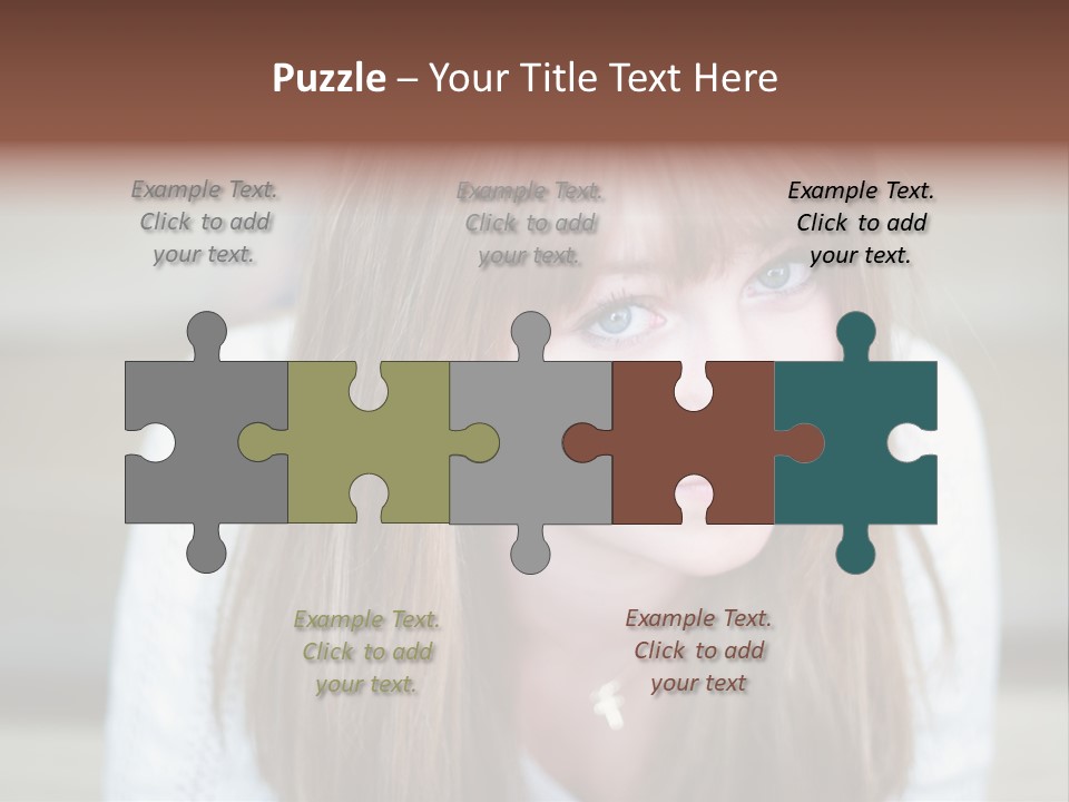 Brunette Pubescent Child PowerPoint Template