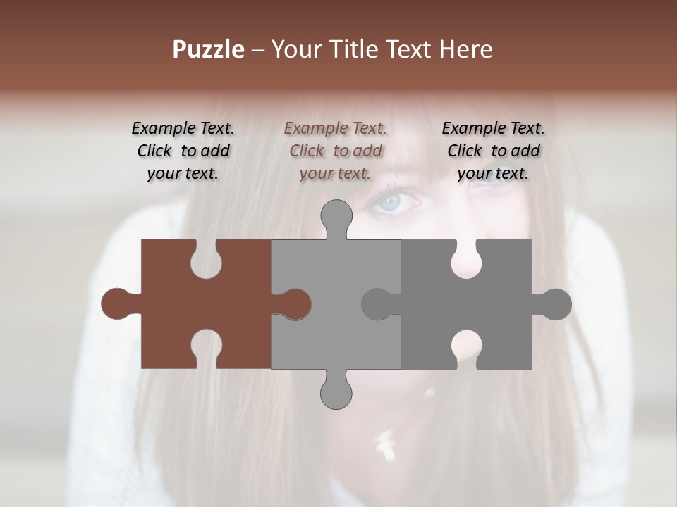 Brunette Pubescent Child PowerPoint Template