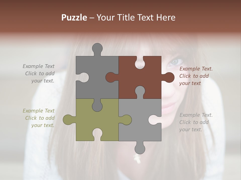 Brunette Pubescent Child PowerPoint Template