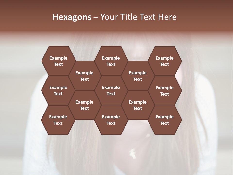 Brunette Pubescent Child PowerPoint Template