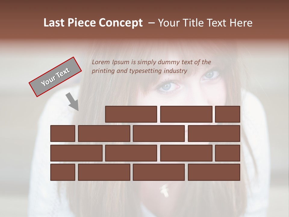 Brunette Pubescent Child PowerPoint Template