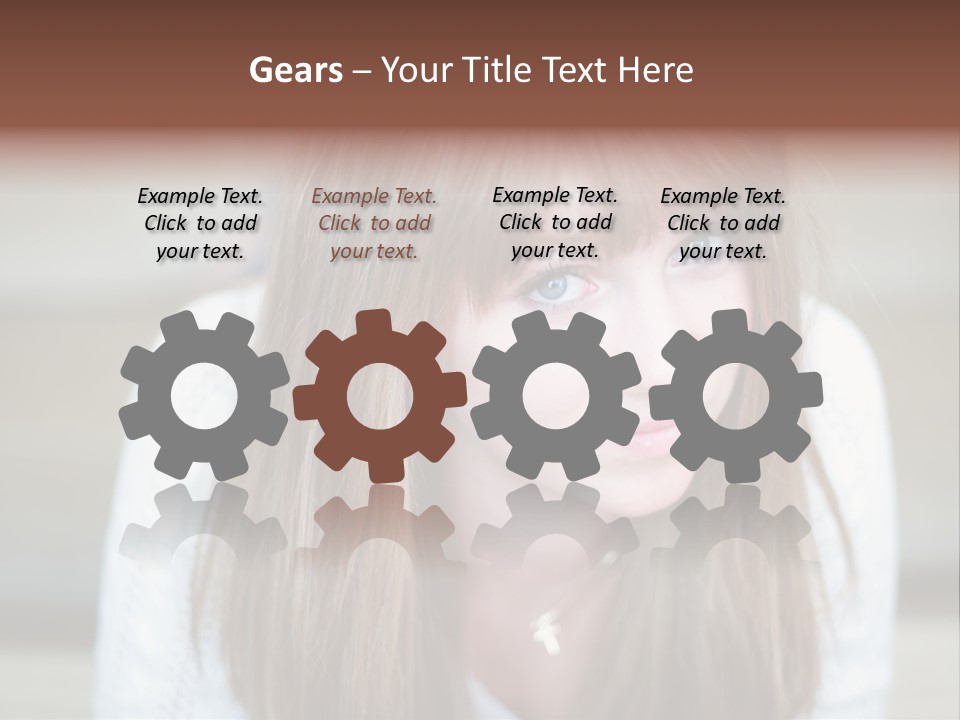 Brunette Pubescent Child PowerPoint Template