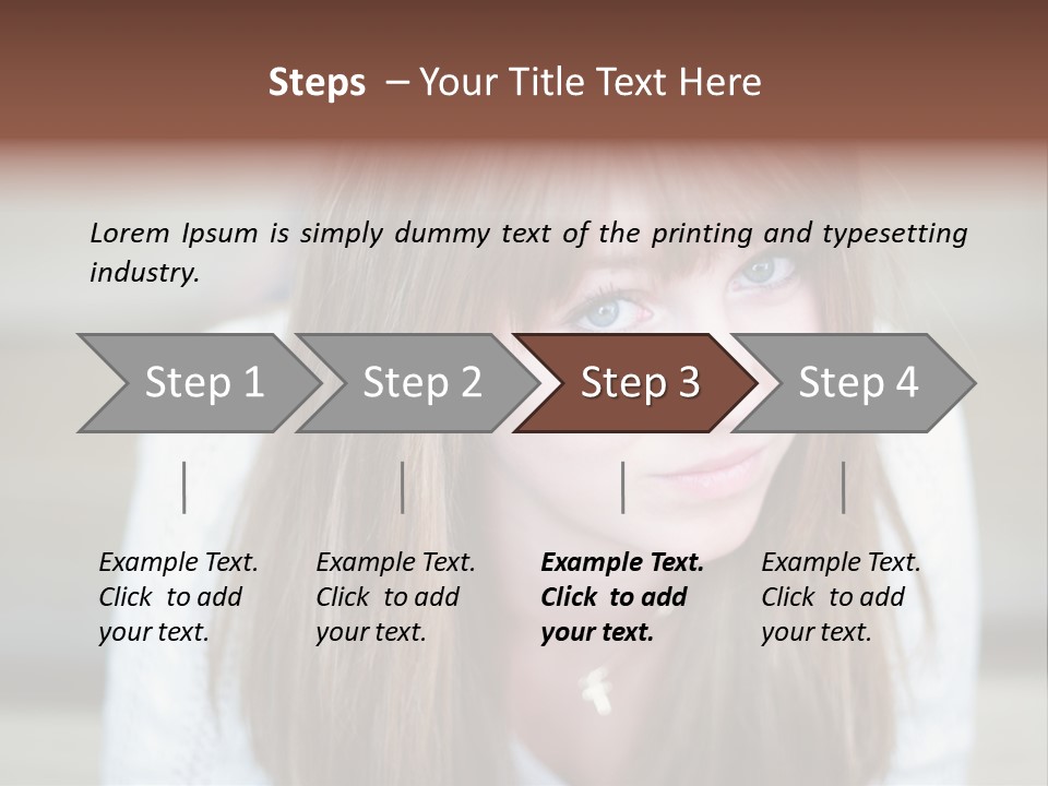 Brunette Pubescent Child PowerPoint Template