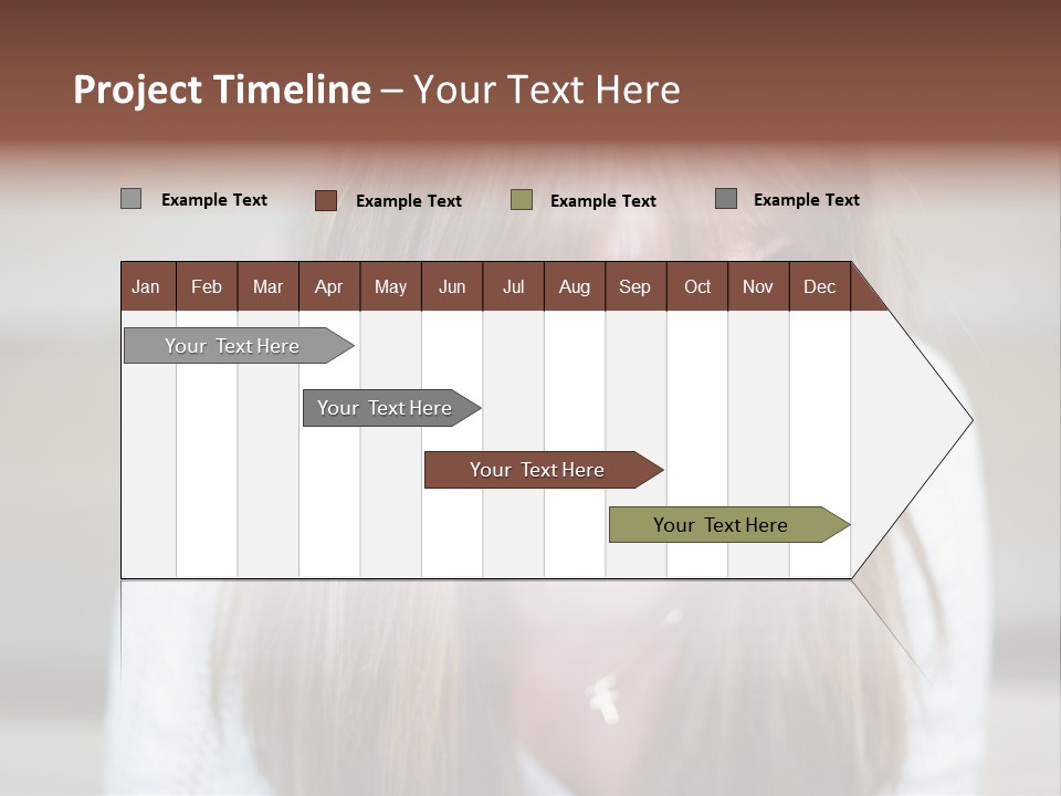Brunette Pubescent Child PowerPoint Template