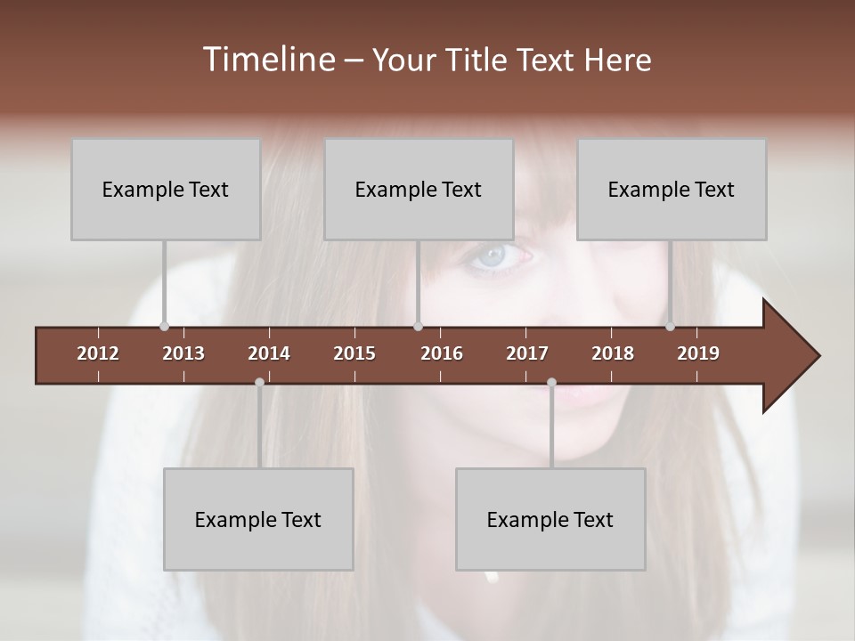 Brunette Pubescent Child PowerPoint Template