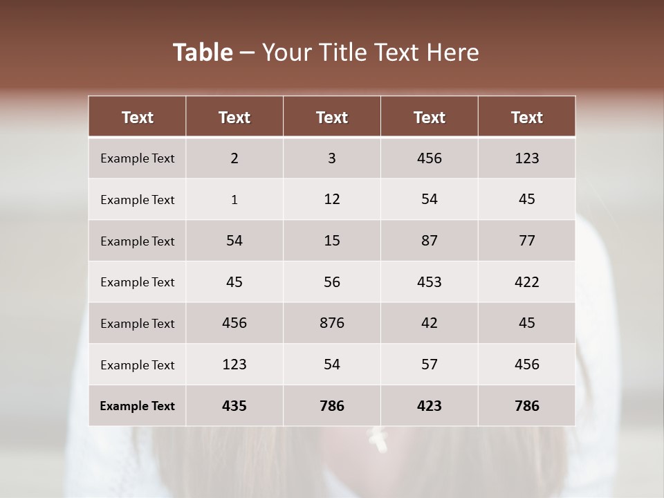 Brunette Pubescent Child PowerPoint Template