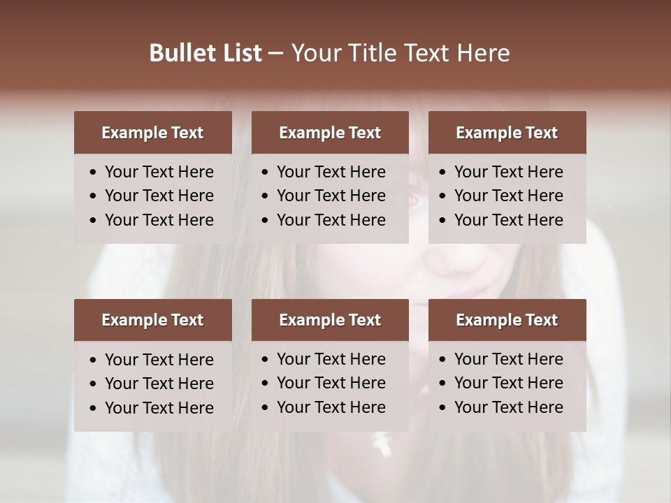 Brunette Pubescent Child PowerPoint Template