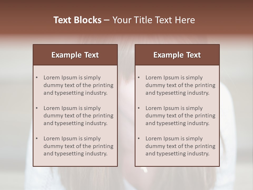 Brunette Pubescent Child PowerPoint Template