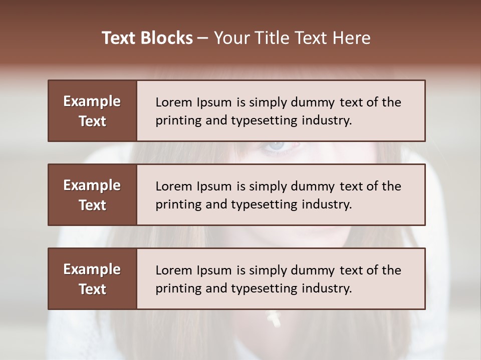 Brunette Pubescent Child PowerPoint Template