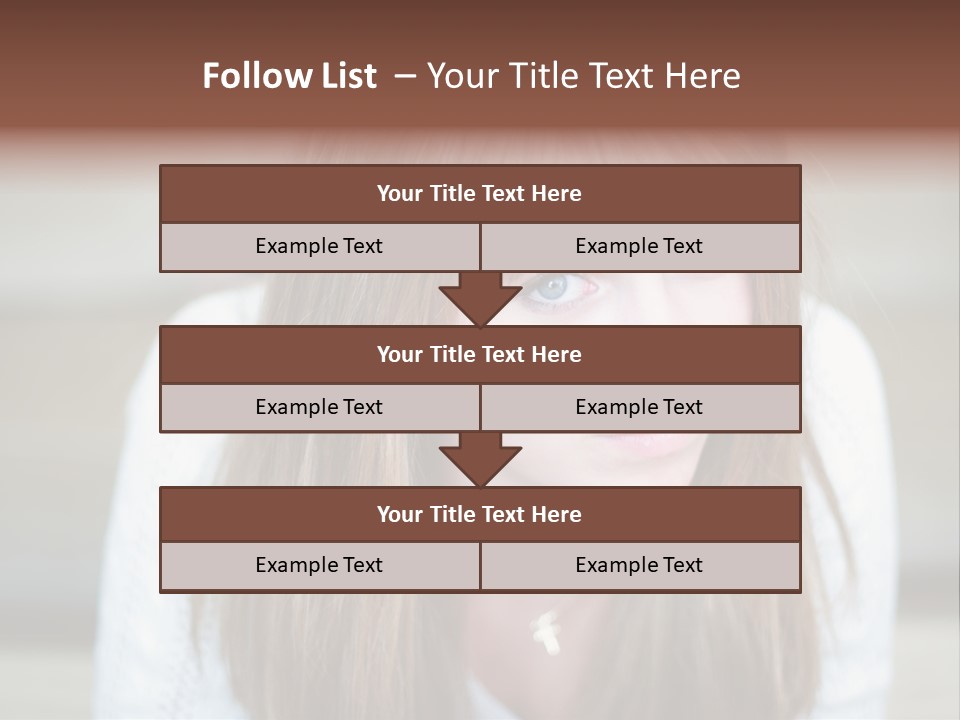Brunette Pubescent Child PowerPoint Template