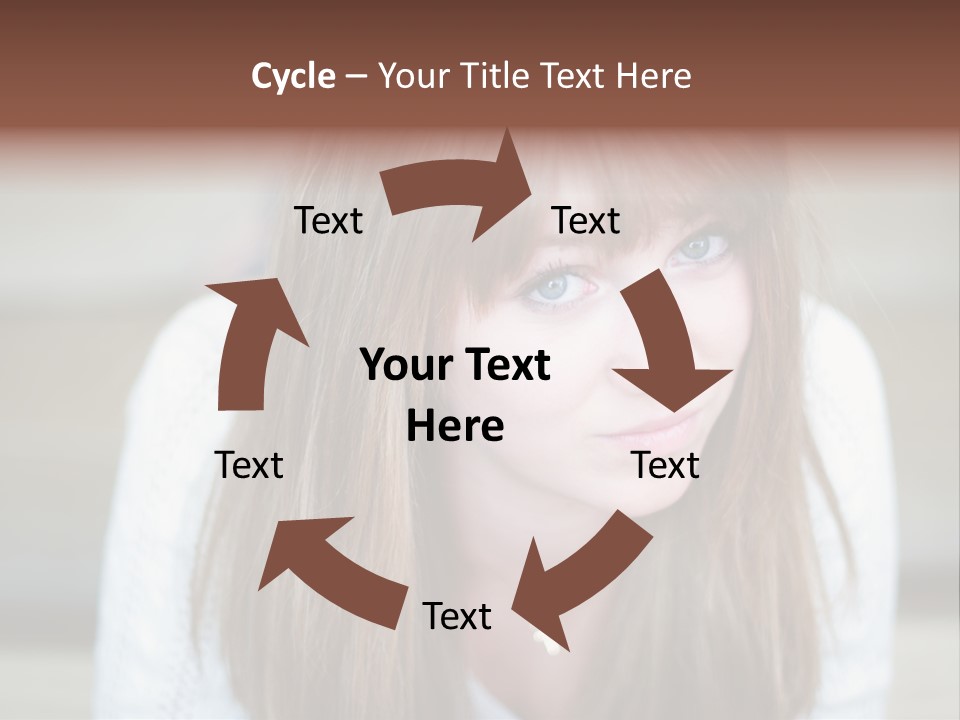 Brunette Pubescent Child PowerPoint Template