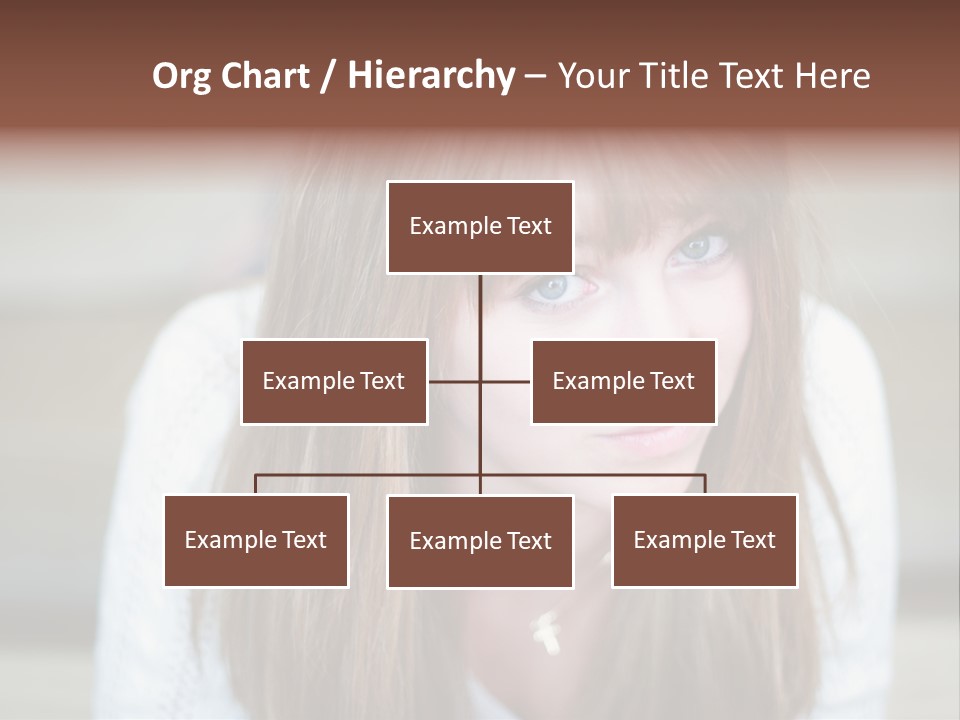 Brunette Pubescent Child PowerPoint Template