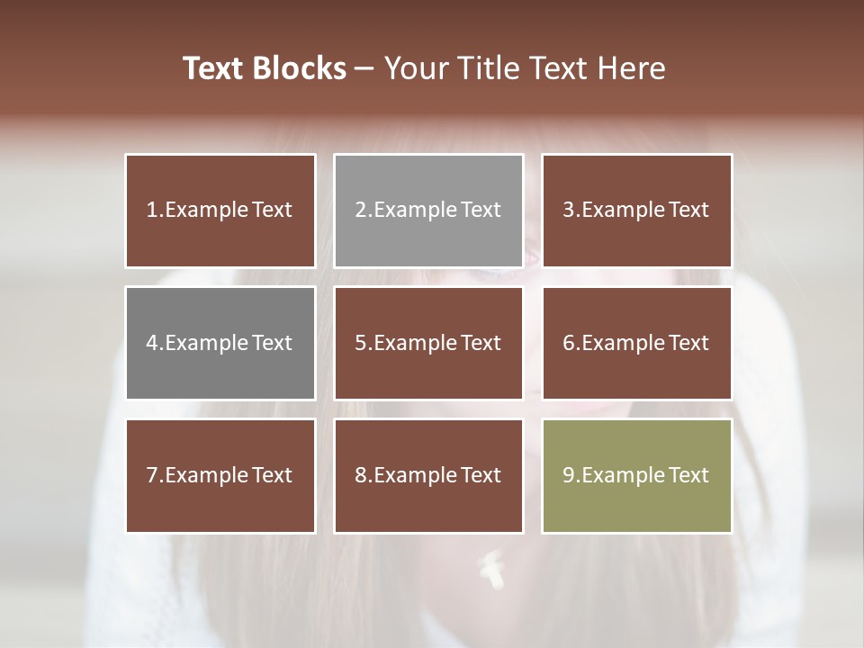 Brunette Pubescent Child PowerPoint Template